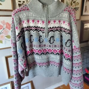 Arizona Jean Company Gray Penguin Sweater